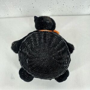 People Pals A & A Plush Black Cat Halloween Basket